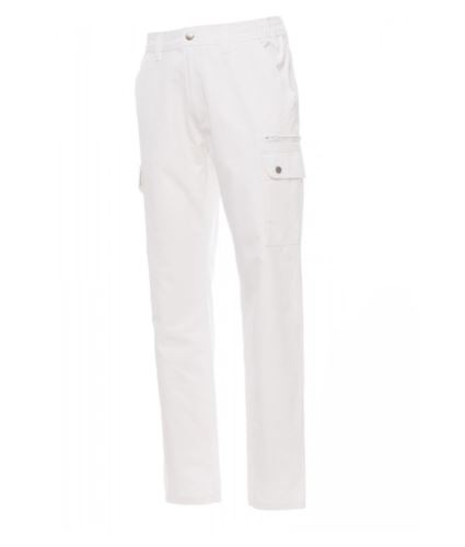 Multi season and multi pocket work trousers 100% Cotton. Colour white