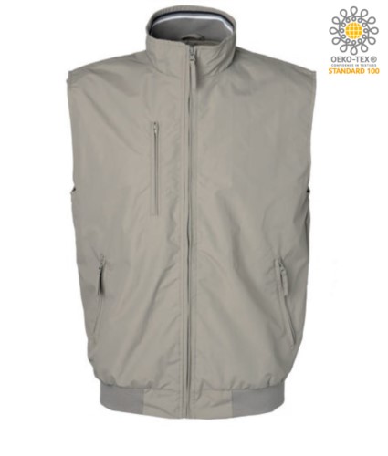 summer work vest multi pockets grey color 100% cotton