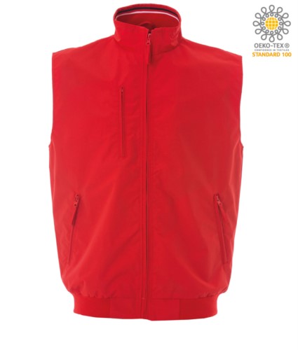 summer work vest multi pockets red color 100% cotton