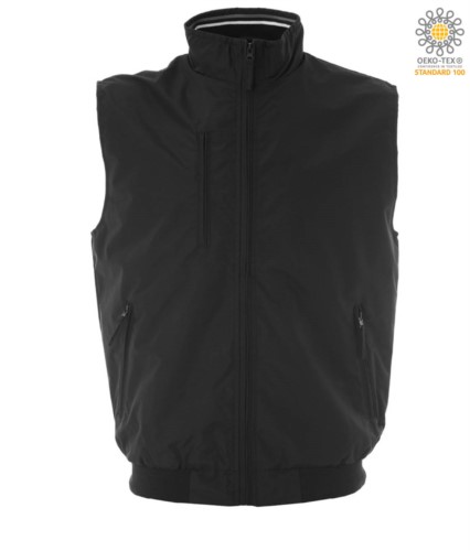 summer work vest multi pockets black color 100% cotton
