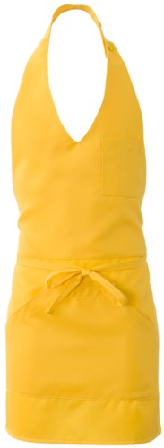 Apron with central single pocket, colour yellow