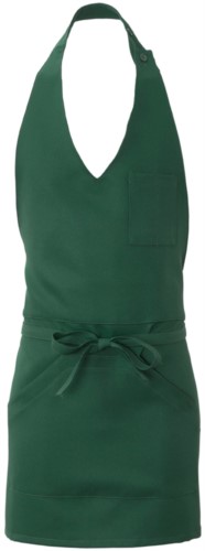 Apron with central single pocket, colour 
green 