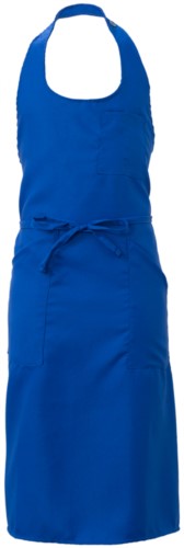 Apron with pockets and small pockets, in polyester, colour royal blue
