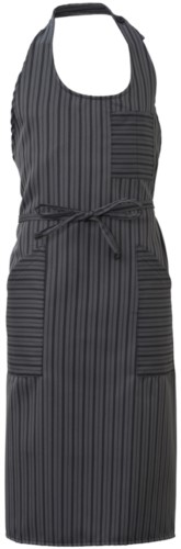 Apron with pockets and small pockets, in polyester, colour tait pinstripe