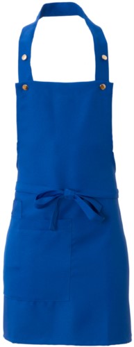 Apron with side pocket, in polyester, colour royal blue