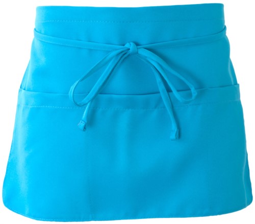Apron with lace closure, colour turquoise