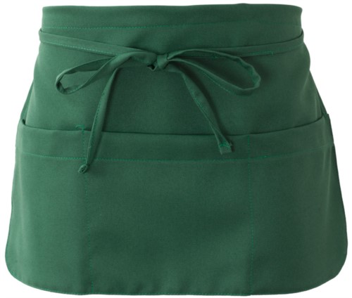 Apron with lace closure, colour green 