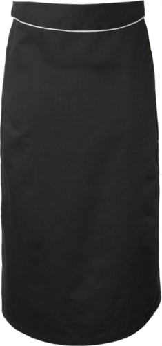 Cook apron with flap. Color  black/silver