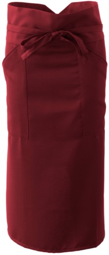 Cook apron with polyester, burgundy colour