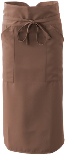 Cook apron with polyester, coffee colour