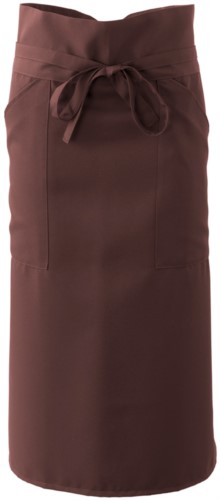 Cook apron with polyester, brown colour