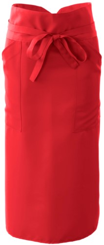 Cook apron with polyester, red colour