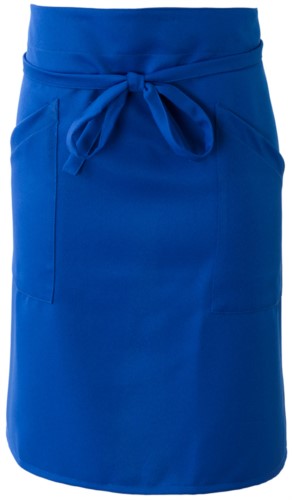 Cook apron with double pocket, fastened with a lace at the waist. Color:royal blue