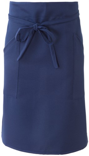 Cook apron with double pocket, fastened with a lace at the waist. Color:blue
