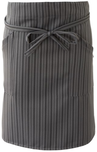 Cook apron with double pocket, fastened with a lace at the waist. Color:tait pinstripe