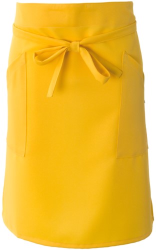 Cook apron with double pocket, fastened with a lace at the waist. Color:yellow