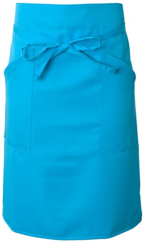 Cook apron with double pocket, fastened with a lace at the waist. Color: turquoise