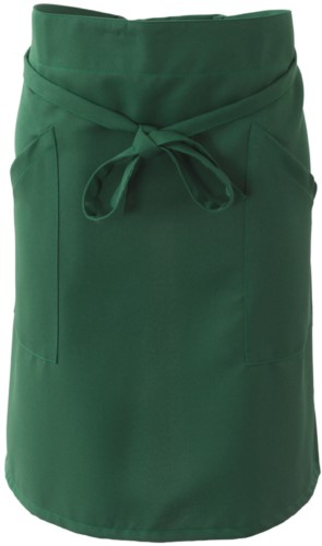 Cook apron with double pocket, fastened with a lace at the waist. Color: Green