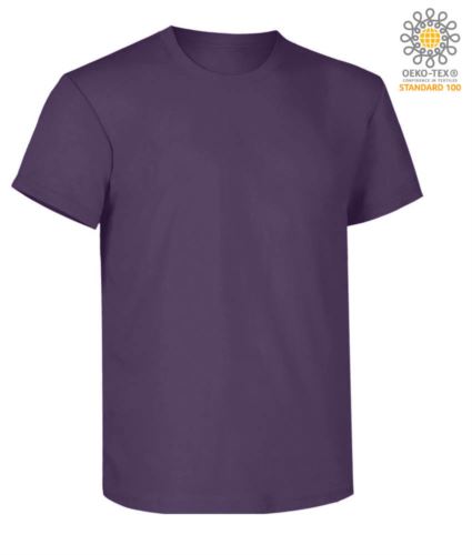 Short sleeve work t-shirt, regular fit, crew neck, OEKO-TEX certified. Colour   radiant purple 
