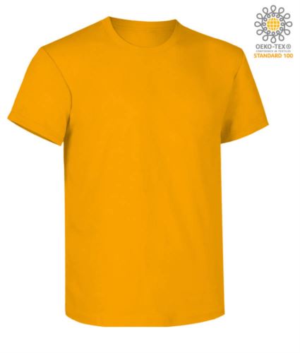 Short sleeve work t-shirt, regular fit, crew neck, OEKO-TEX certified. Colour   apricot
