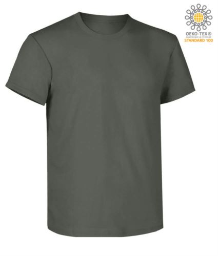 Short sleeve work t-shirt, regular fit, crew neck, OEKO-TEX certified. Colour   khaki 