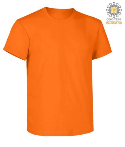 Short sleeve work t-shirt, regular fit, crew neck, OEKO-TEX certified. Colour   orange