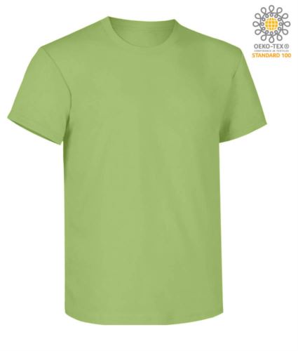 Short sleeve work t-shirt, regular fit, crew neck, OEKO-TEX certified. Colour  pistachio
