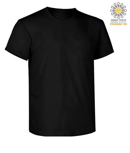 Short sleeve work t-shirt, regular fit, crew neck, OEKO-TEX certified. Colour  urban black