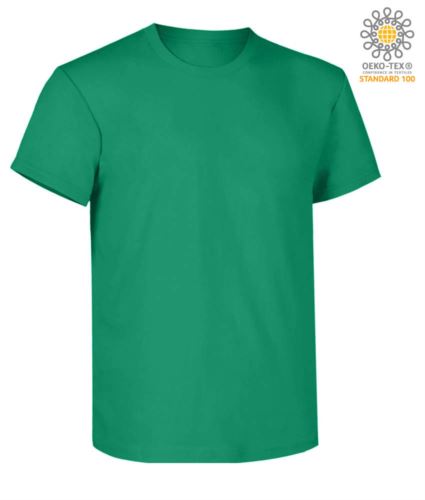 Short sleeve work t-shirt, regular fit, crew neck, OEKO-TEX certified. Colour kelly green 