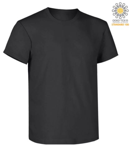 Short sleeve work t-shirt, regular fit, crew neck, OEKO-TEX certified. Colour black
