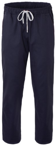 Chef trousers, closure with fabric laces, two back pockets, Colour blue