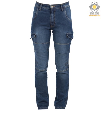 Women Multipocket Jeans Trousers