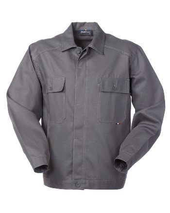 Removable cotton work jacket with pockets. Color grey