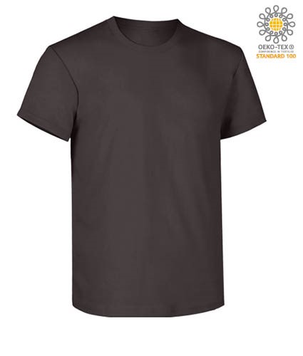 Short sleeve work t-shirt, regular fit, crew neck, OEKO-TEX certified. Colour Dark grey 