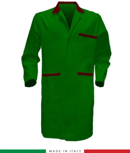 men work gown 100% cotton massaua green/red