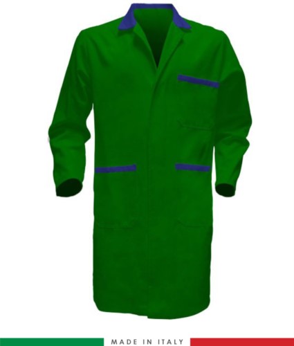 men work gown 100% cotton massaua green/light blue