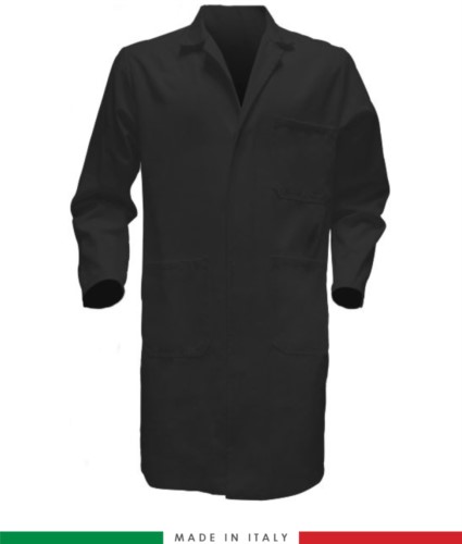 men long sleeved shirt 100% cotton for professional use black