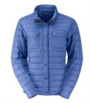 Lightweight women down jacket with fit, soft, windproof and water-repellent fabric, closure with snap buttons and contrasting. Colour: navy blue/melange X-JN1105.DM