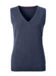 Women vest with V-neck, sleeveless, grey color, knitted fabric 100% cotton. Contact us for a free quote.  X-JN656.NA