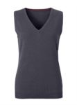 Women vest with V-neck, sleeveless, grey color, knitted fabric 100% cotton. Contact us for a free quote.  X-JN656.AM
