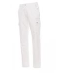 Multi season and multi pocket work trousers 100% Cotton. Colour white PAFOREST.BI