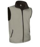 soft shell vest with long zip in polyamide and elastane and microfleece lining. Colour: light blue VATUNDRA.BE