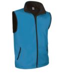 soft shell vest with long zip in polyamide and elastane and microfleece lining. Colour: military green VATUNDRA.AZZ