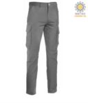 Elasticated Multi Pocket Trousers JR993014.GRC