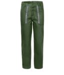 Trousers with contrasting two-tone details on the pockets. Colour: green/grey SI10PA0631.VE