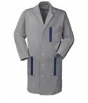 Navy blue work coat with snap buttons SI10CA0286.GR