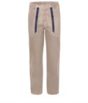 Trousers with contrasting two-tone details on the pockets. Colour: blue/grey SI10PA0631.KA
