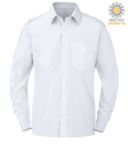 elegant men long sleeved shirt white color button down PATROPHY.BI