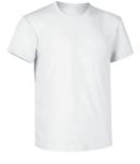 T-shirt, ribbed collar with elastane, color white X-CTU002.001