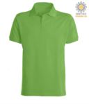 Short sleeve polo shirt with ribbed cotton sleeve bottoms. Color white X-CPU409.732